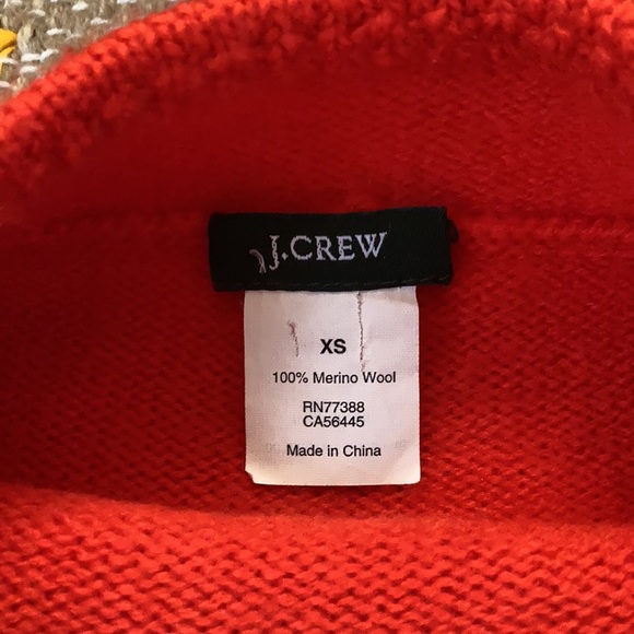 J Crew Merino Wool Color Block Mock Neck Sweater - Picture 3 of 3